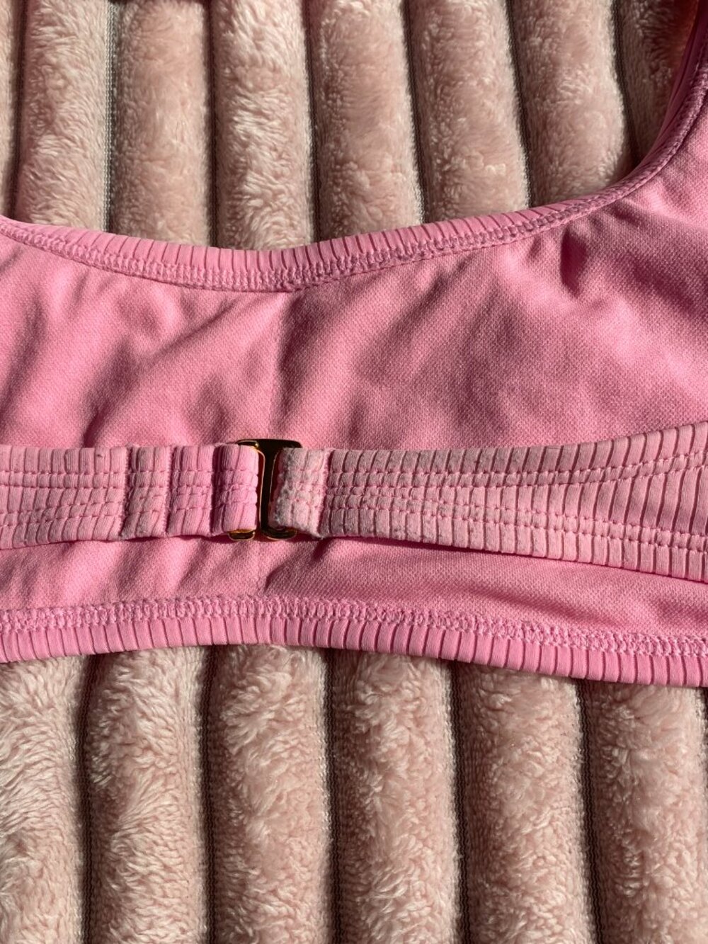 Pink Ribbed Bikini Top - Picture 5 of 6